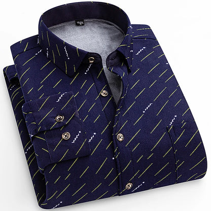 Flannel Plaid Casual Menswear Long Sleeve Fleece