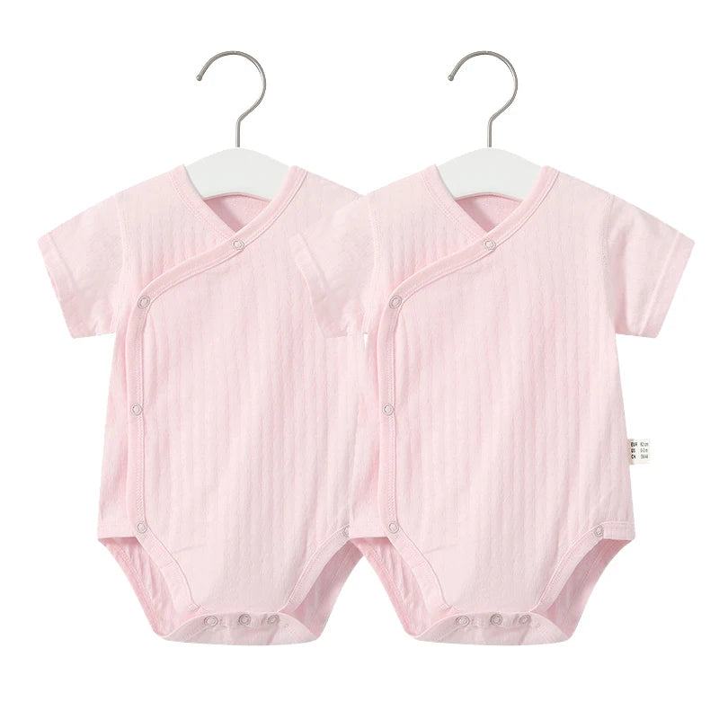 2Pcs Newborn Baby Girls Romper Pure Cotton Bodysuit