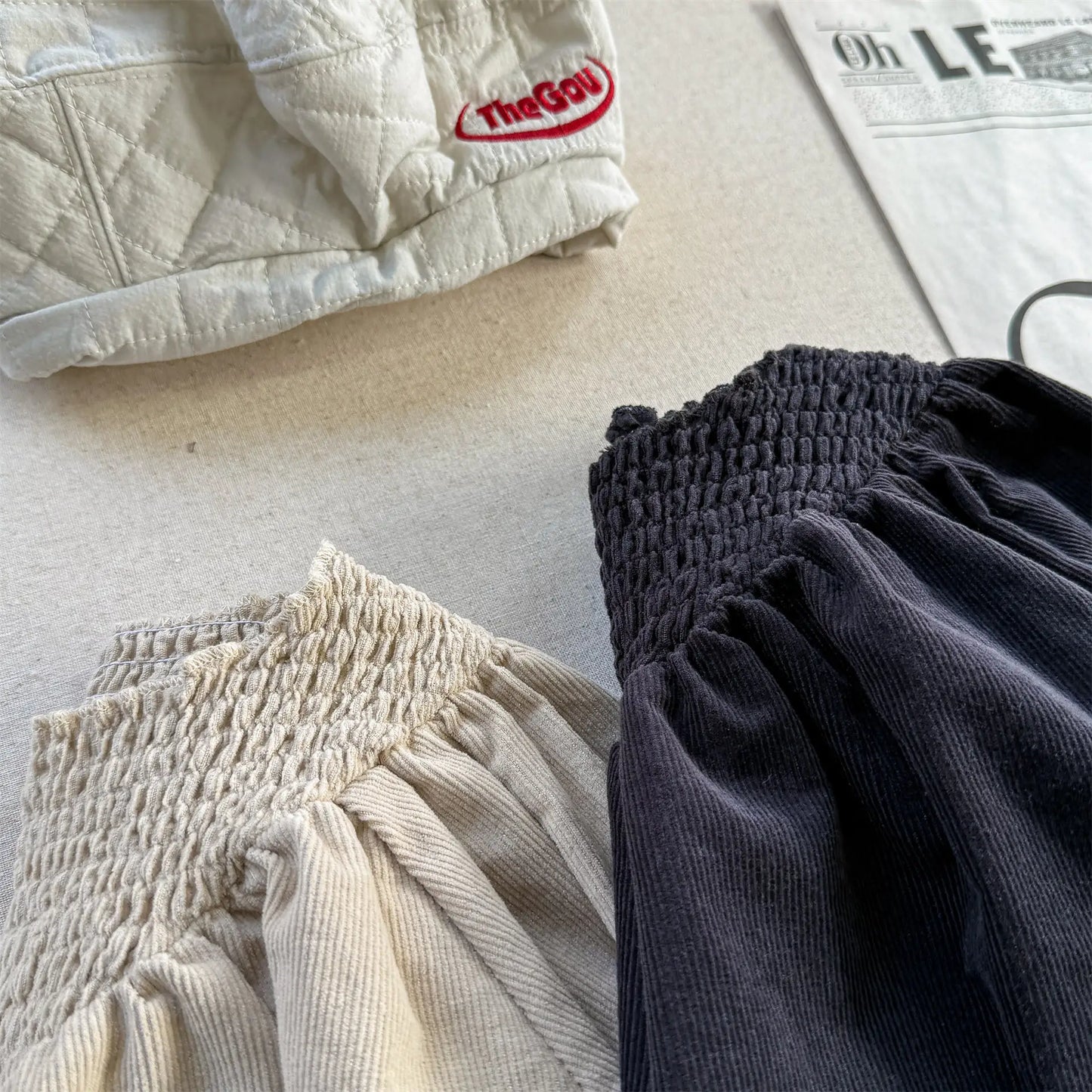 Bat Sleeve Baby Girl's Corduroy Shirt