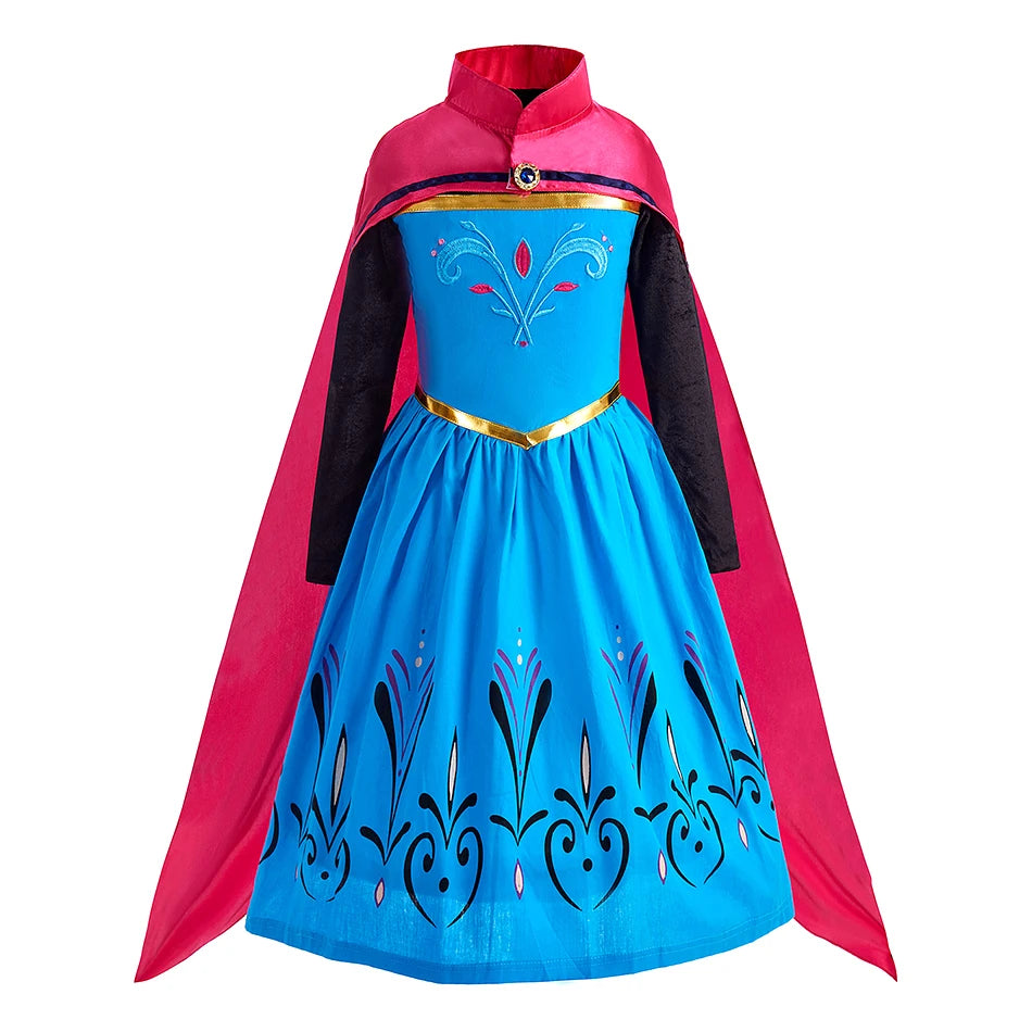 Girls Elsa Anna Dress Princess Carnival Jasmine Rapunzel