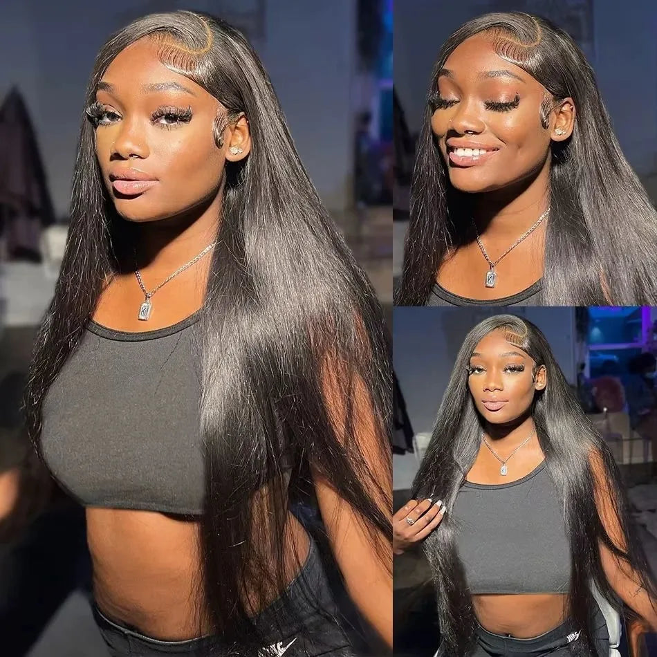 High Density Lace Frontal Black Bone Straight Human Hair