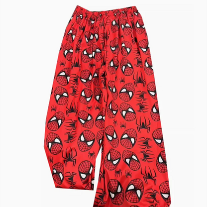 Women/Men Hello Kitty Spider-Man Cotton Loose Pajama Pants