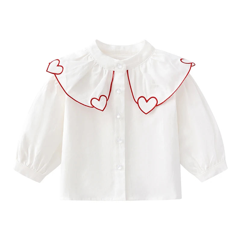 Girls Long Sleeve Loving Heart Shirt