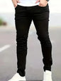 Men's Slim-Fit Black Jeans - Stretch Denim