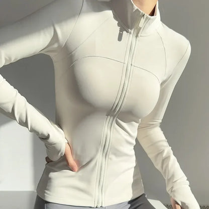 Women Zip Fitness Sports Jacket Yoga Sportswear