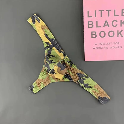 3pcs Sexy Camouflage Men Pouch Thong Plus Size