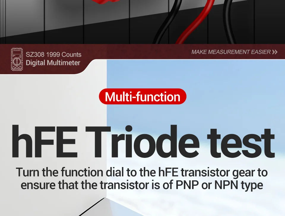 Digital Multimeter   AC/DC Current Meter Voltage Resistance