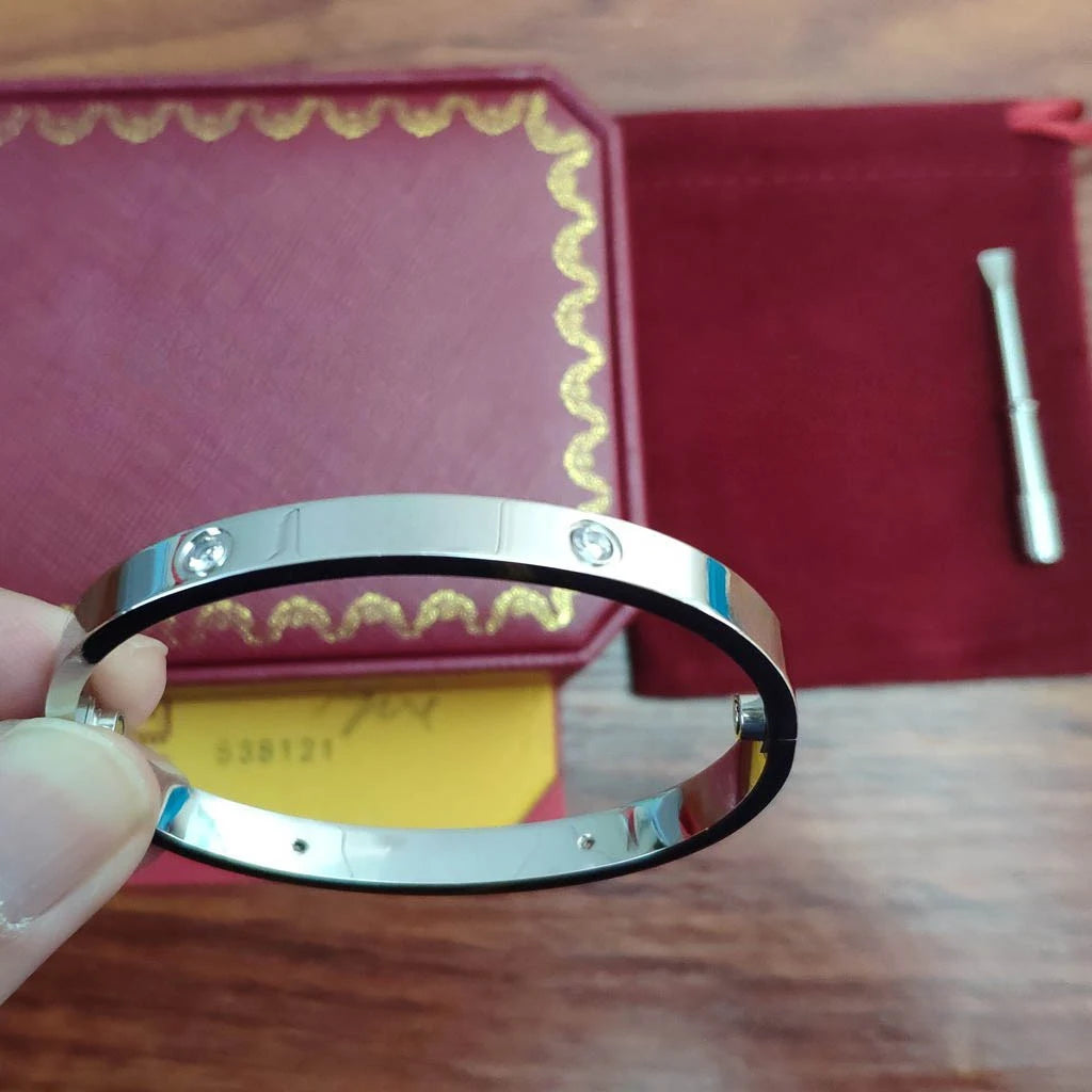 Diamond Cuff Women Bracelet Gold Tone