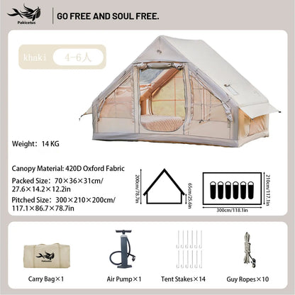 Quick Setup Inflatable Camping Tent, Waterproof