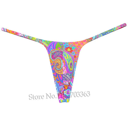 Men's Swim Thongs Micro G-string Big Pouch