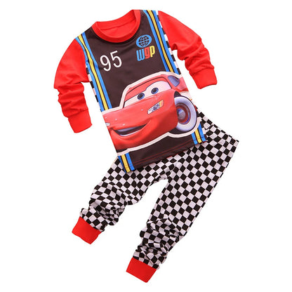 2 Pcs Boys 95 Cars McQueen Cartoon Sleepwear