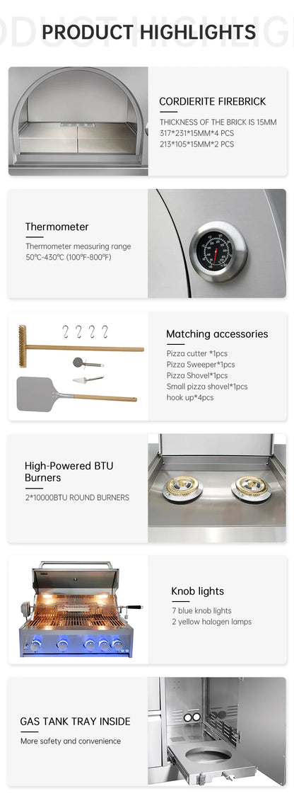 Black/grey Garden/patio Outdoor Bbq Kitchen Pod