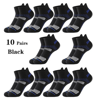 10 Pairs Men Ankle Athletic Socks