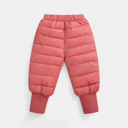 Down Pants Boys Girls Thick Warm Trousers