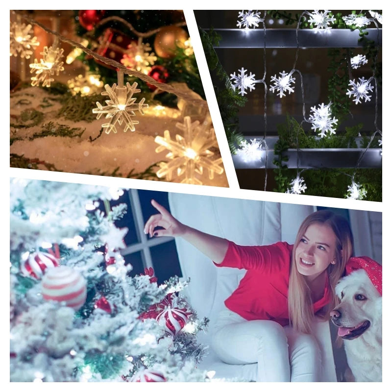 Snowflake USB Plug Christmas Tree Light Aesthetic