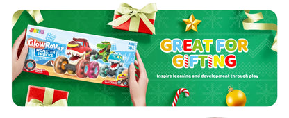 3 Pack Monster Truck Motion Activated Light-Up Cars