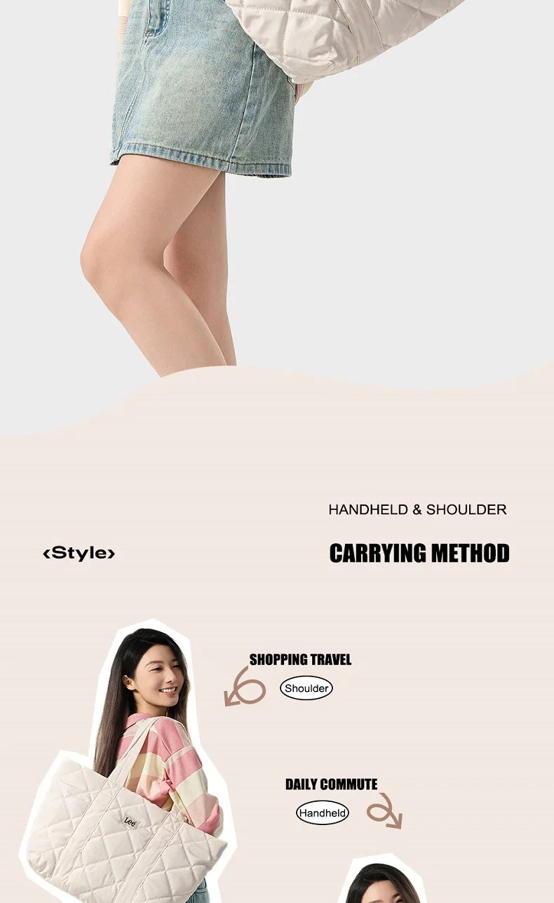 LEE Large Soft Puffer Bag Women Down-filled