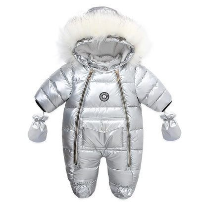 Boy/Girl Newborn Romper Thicken Waterproof Snowsuit Hoodied