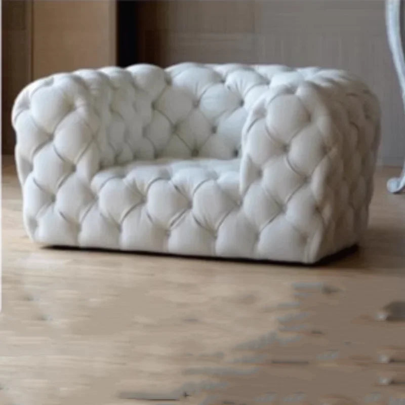 Buckle Velvet Large Luxury Blue Sofa
