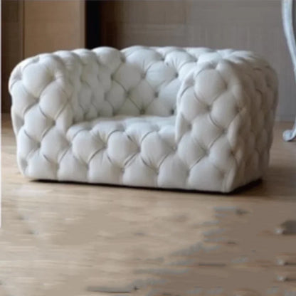 Buckle Velvet Large Luxury Blue Sofa