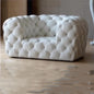 Buckle Velvet Large Luxury Blue Sofa