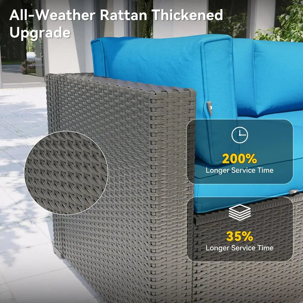 7 Piece Outdoor Sectional Sofas Waterproof Cover, Patio