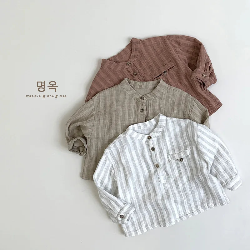 Boys/Girls Simple Vertical Shirt Casual