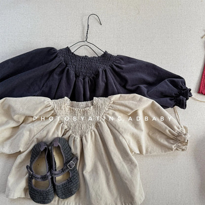 Bat Sleeve Baby Girl's Corduroy Shirt