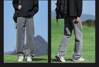 Men's Trendy Wide Leg Washed Jeans