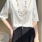 Silky Loose Woman Casual O-Neck pullover