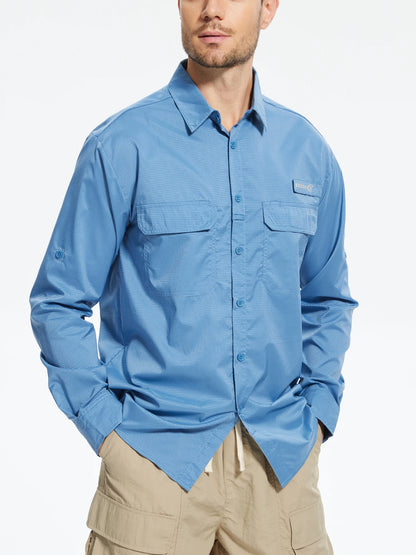 Men's UPF 50+ Casual Long Sleeve Fishing Shirts