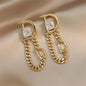 Fashion Brand Jewelry Elegant Letter D Earrings Vintage