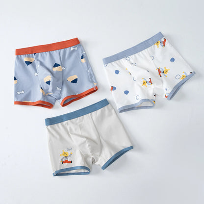 6 Pcs High Quality Boys Boxer Cartoon Underwear