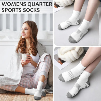 8 Pairs Crew Socks for Women Men