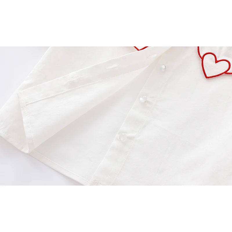 Girls Long Sleeve Loving Heart Shirt