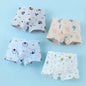 4PCS Boys Cotton Antibacterial Cute Cartoon Print Underwear