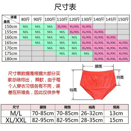 Shiny Ice Silk Satin Tight Elastic Panties