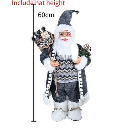 Large Standing Santa Figurine Doll Home Decoration