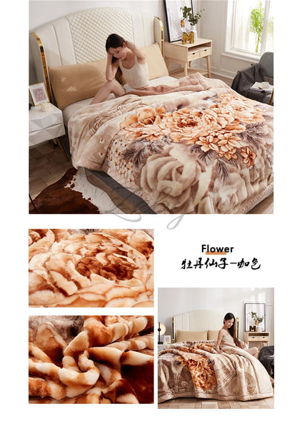 European Style Warm Raschel Blanket Weighted Comforter