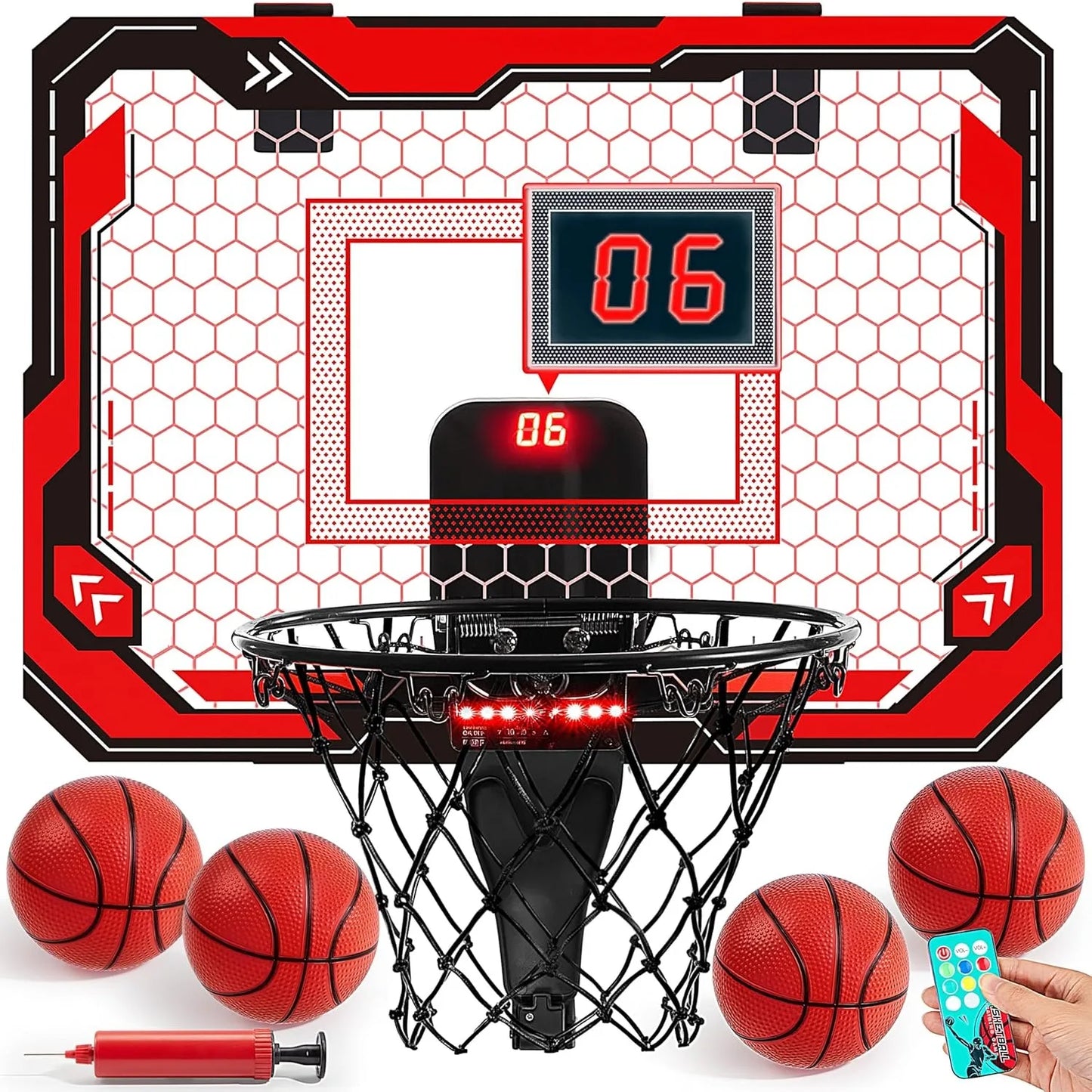 Mini Indoor Basketball Hoop Light Up Scoreboard