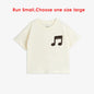 Nordic Style Music Symbol Printed Dress Sweatershirt