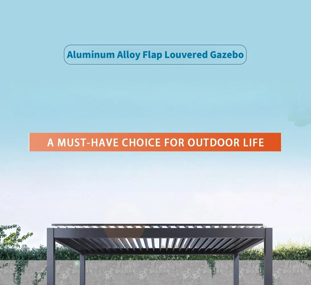 Aluminum Louvered Sunroof Pergola Roof Canopy