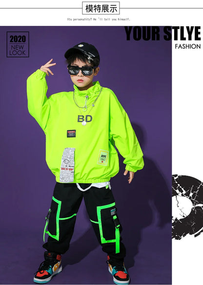 Boys/Girls Hip Hop Jacket Cargo Pants Child Pullover