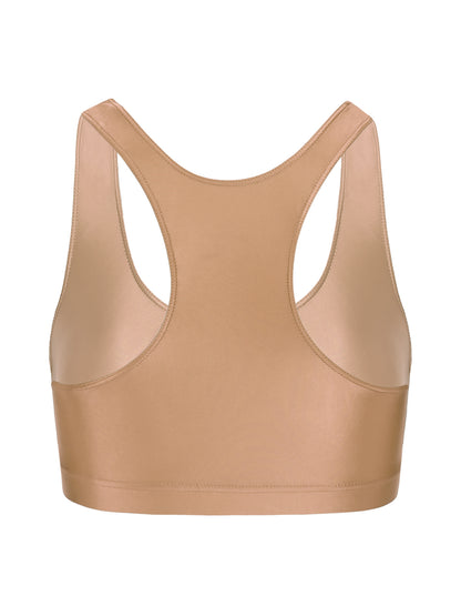 Glossy Womens Mid Waist Gym Fitness Yoga