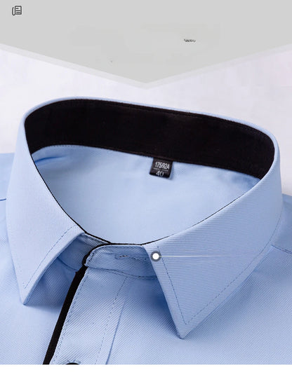 double collor Full shirts for men plus size