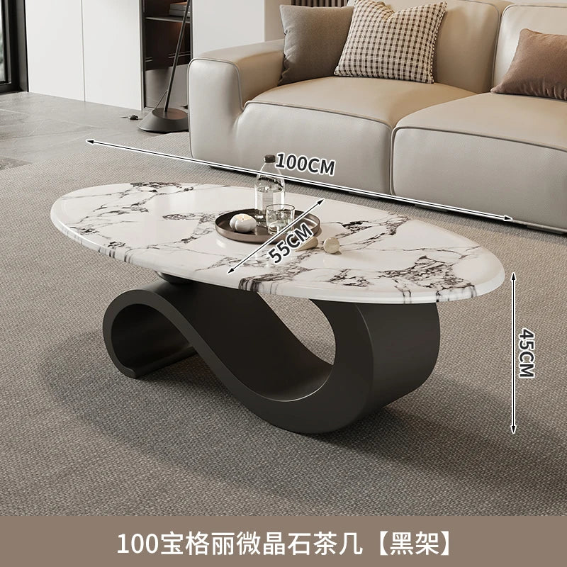 Retro Coffee Table Beauty Luxury Oval Classic