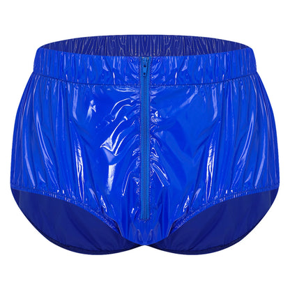 Mens Waterproof Diaper Cover Front Zipper Briefs
