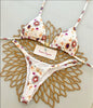 Print Sexy Bikini Sets Halter Lace-up  Beach