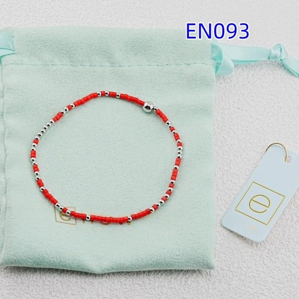 Colorful Seed Beads Charm Stackable Stretch Bracelet