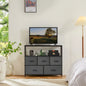 Dresser With 5 Fabric Drawers Storage Closet Chest